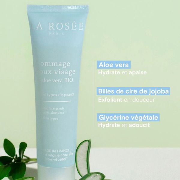 La Rosée gommage doux visage aloé vera bio 60ml