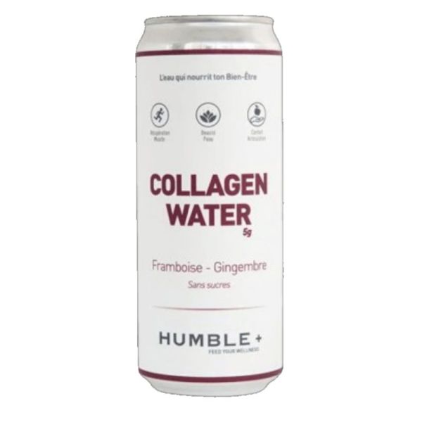 Humble+ boisson gazeuse au collagène marin framboise gingembre 330ml