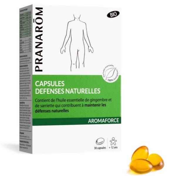 Pranarôm Aromaforce défenses naturelles bio 30 capsules