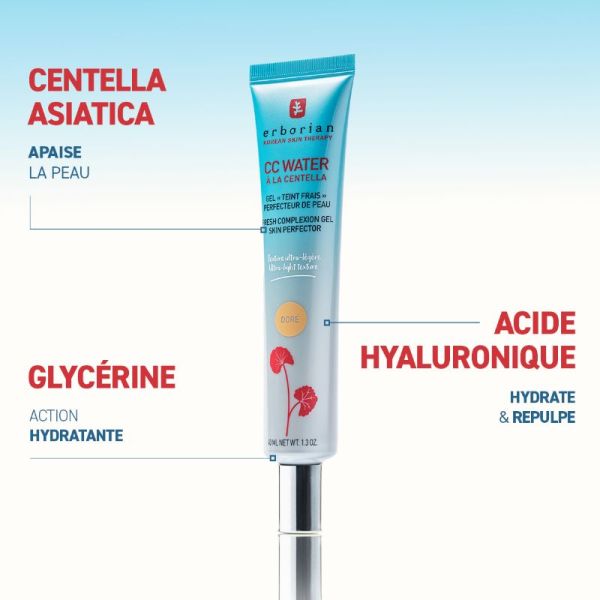 Erborian CC Water Erboriant perfecteur de peau à l'acide hyaluronique Caramel 15 ml
