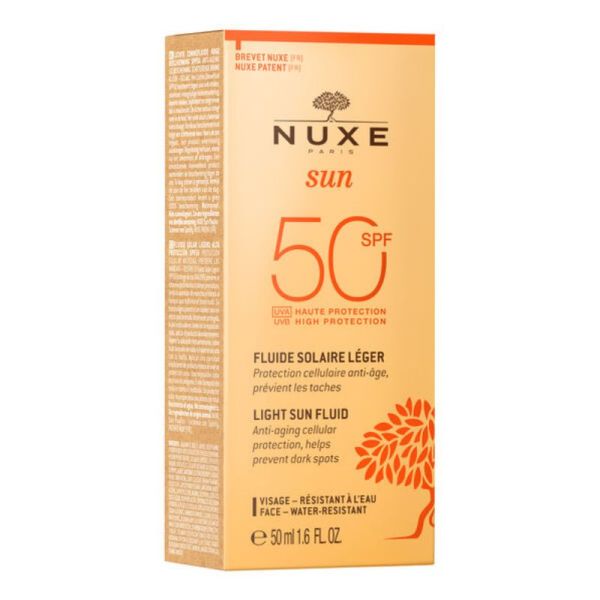 Nuxe Sun crème solaire visage fluide léger haute protection SPF50 50ml