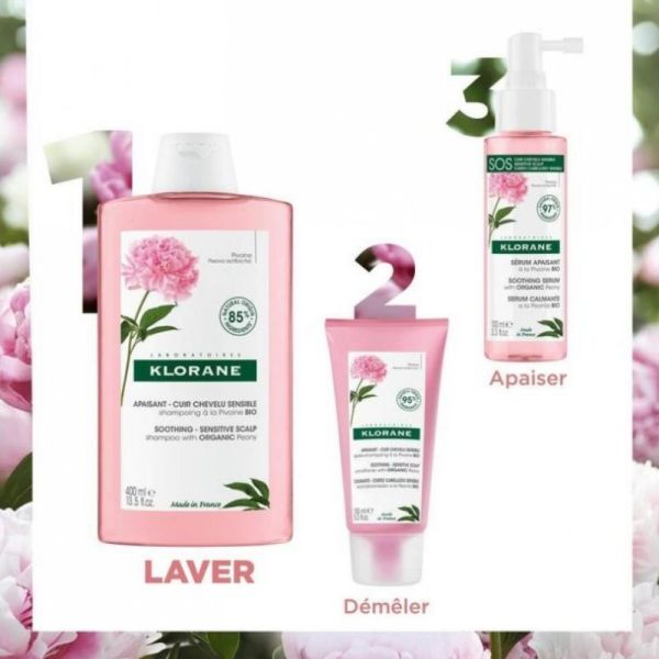 Klorane Pivoine Shampooing cuir chevelu sensible 100ml
