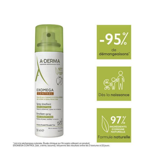 A-Derma Exomega Control spray émollient anti grattage 50ml