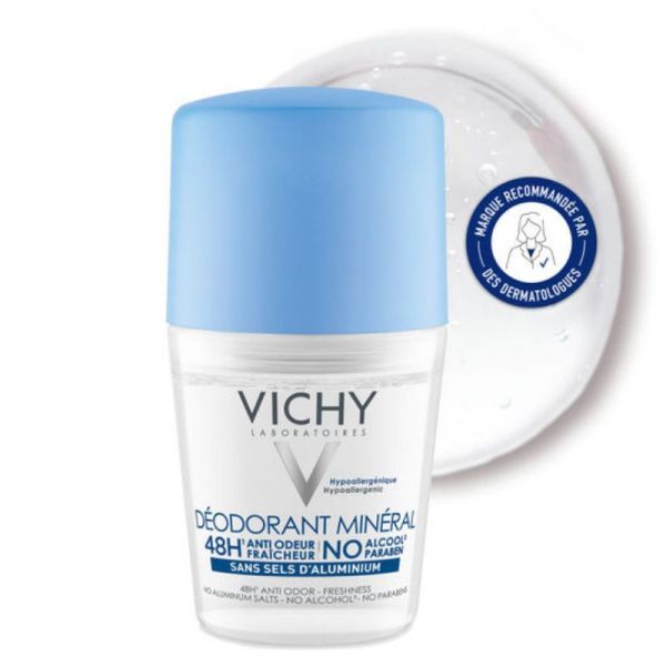 Vichy déodorant minéral 48h roll-on 50 ml