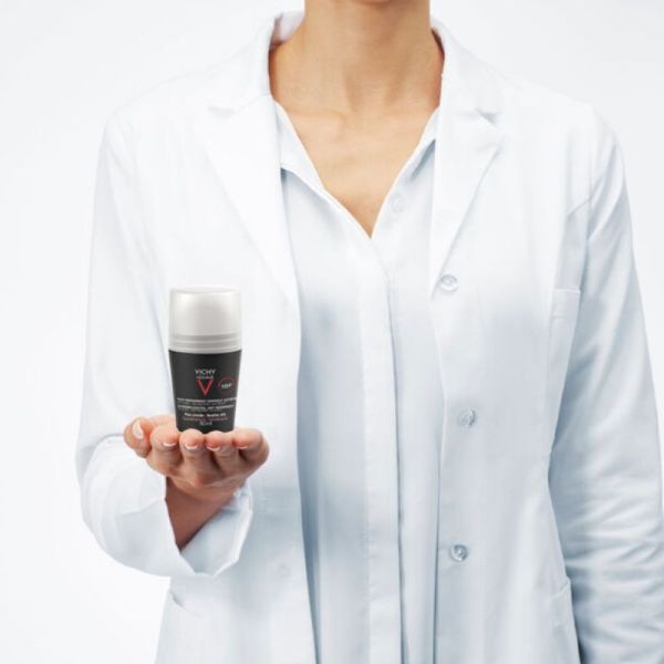 Vichy homme déodorant invisible resist dermo-détranspirant 72h roll-on 50 ml