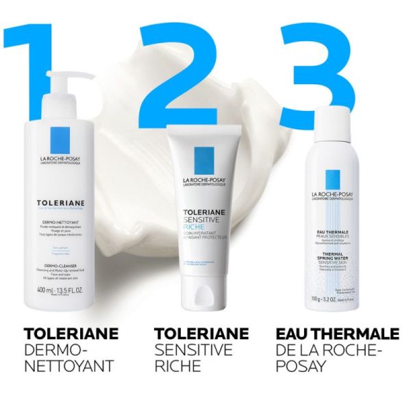 Roche Posay Tolériane Sensitive Riche apaisante et protectrice peaux sèches 2x40ml