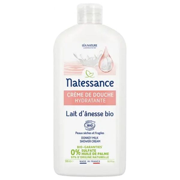 Natessance crème de douche lait d'ânesse bio 500 ml