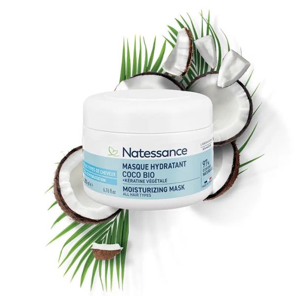 Natessance masque capillaire extra-doux coco bio et kératine végétale 200ml