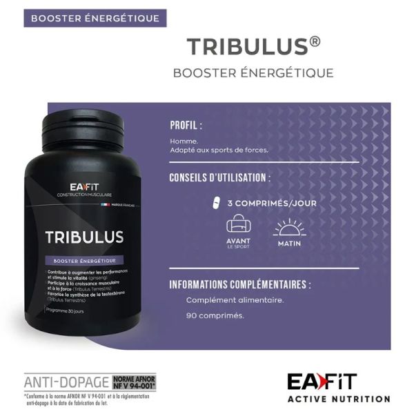 Eafit Tribulus synthèse testostérone 90 comprimes