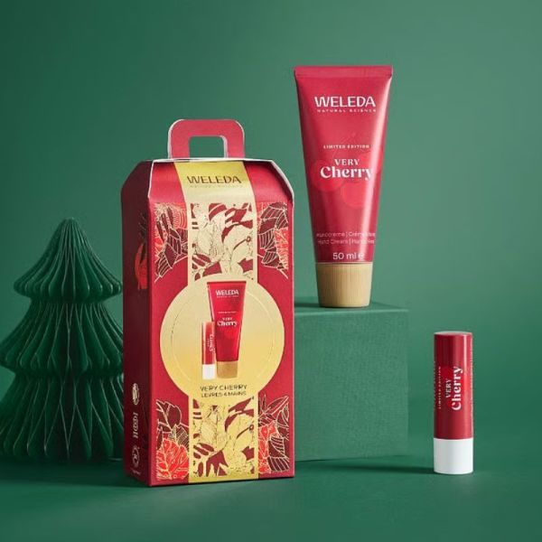 Weleda Very Cherry crème mains 50 ml + soin des lèvres 4,8g