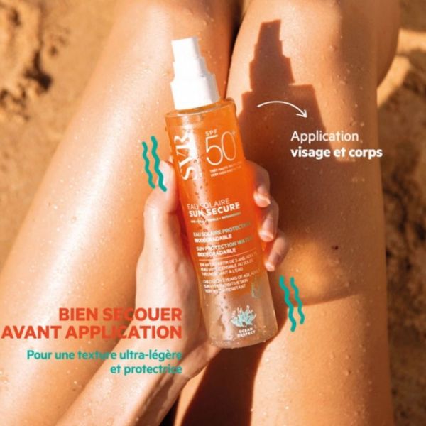 SVR Sun Secure eau solaire protectrice biodégradable SP50+ 200ml