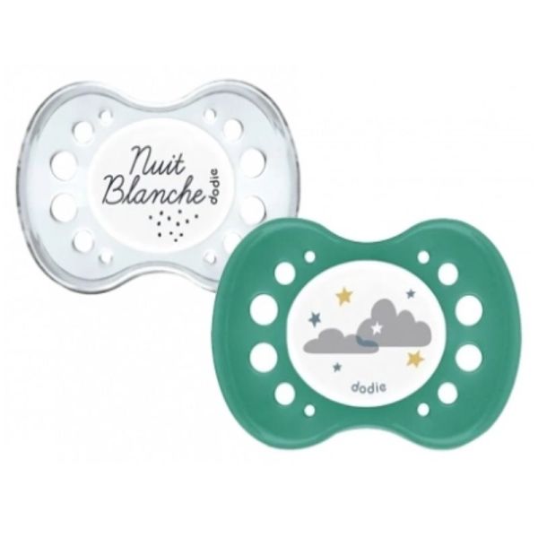 Dodie 2 sucettes anatomiques nuit 18 mois et +