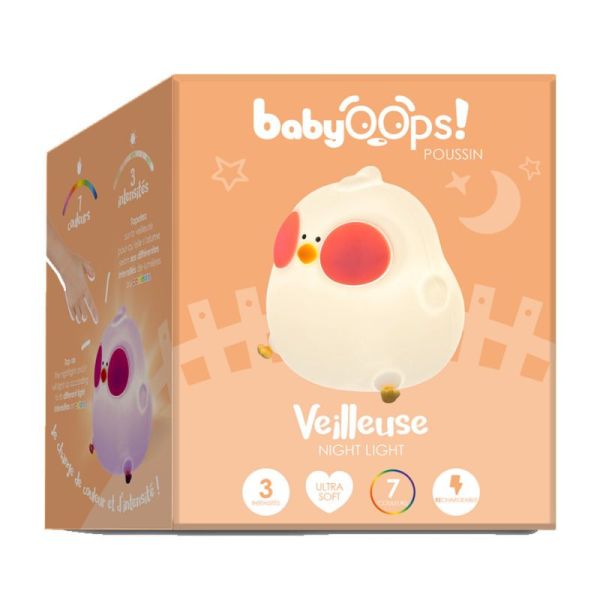 BabyOop's Veilleuse Poussin - Change de couleur et d'intensité !