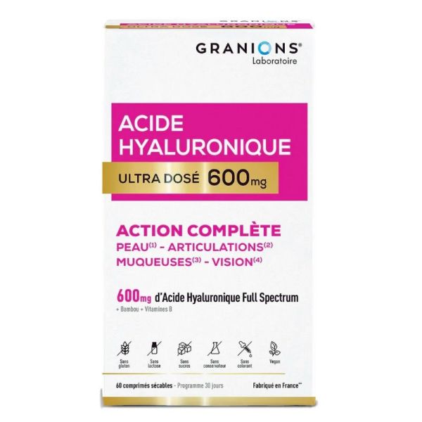 Granions Acide Hyaluronique Ultra Dosé 600 mg 60 comprimés