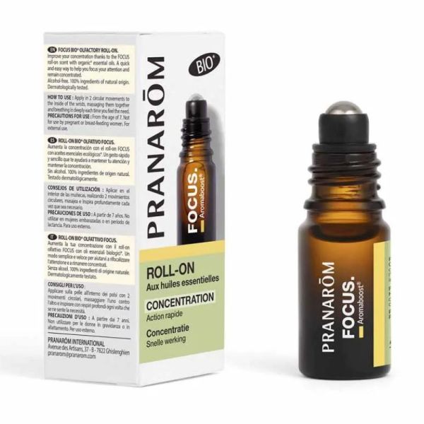 Pranarôm Aromaboost Focus concentration roll-on bio 5ml