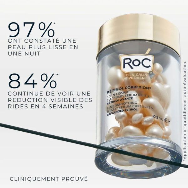 Roc Retinol correxion Renouveau + éclat sérum nuit 30 capsules
