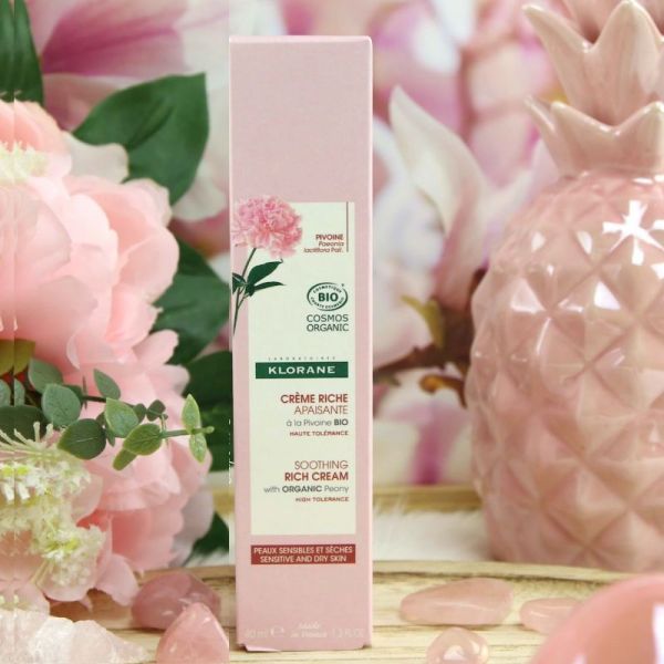 Klorane Pivoine Bio crème légère apaisante 40ml