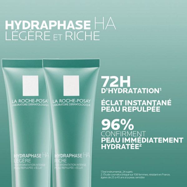 Roche Posay Hydraphase crème légère hydratante à l'acide hyaluronique 40ml
