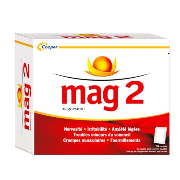 Mag 2 Magnésium 30 sachets