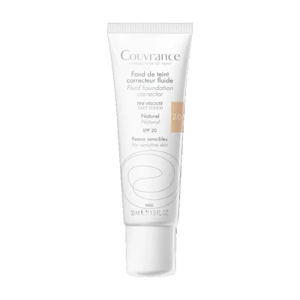Couvrance Fond de Teint Correcteur Fluide Teinte 2.0 Naturel SPF20 30 ml