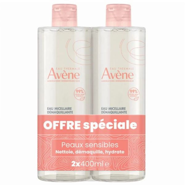 Les Essentiels Lotion Micellaire Toutes Peaux Sensibles 2x400ml