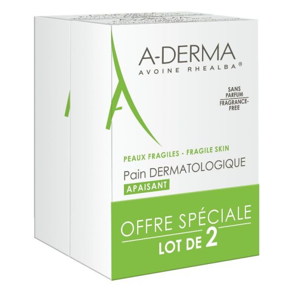 Lait d'avoine Pain Dermatologique Peaux Délicates 2x100 g
