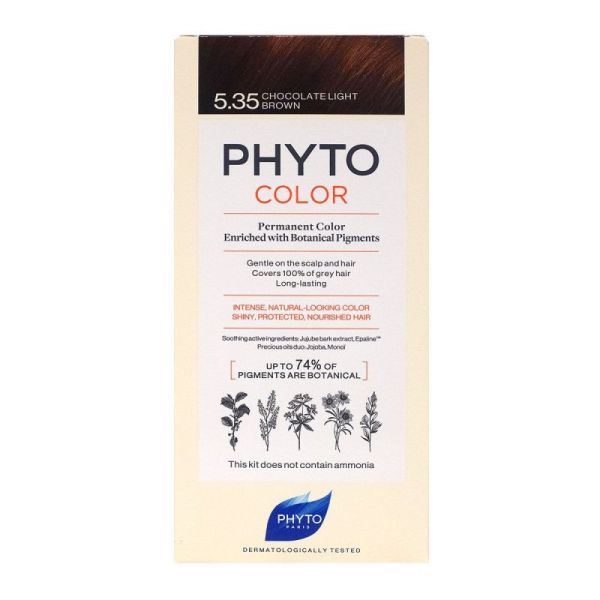 Phyto Color kit coloration permanente 5.35 Châtain clair chocolat