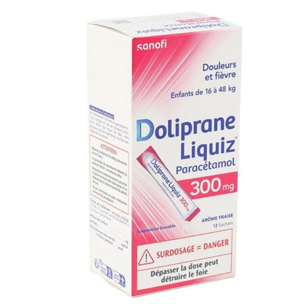 Doliprane Liquiz 300mg 12 sachets