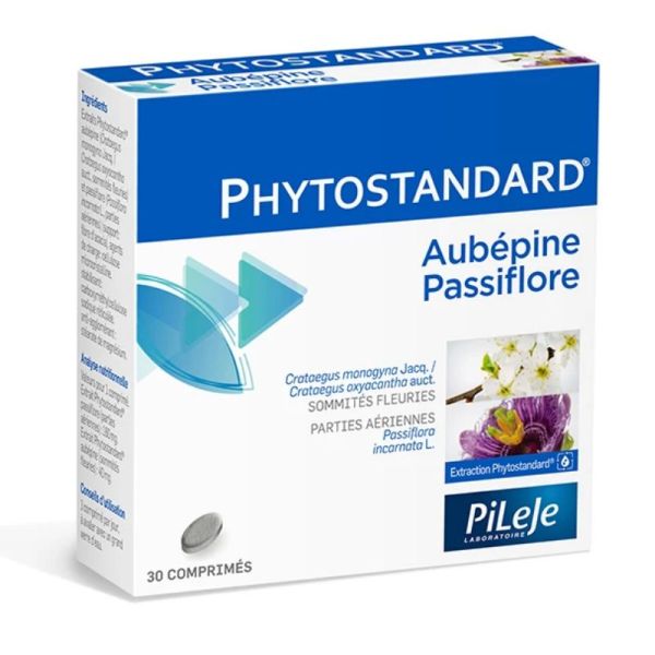 Pileje Phytostandard Aubépine Passiflore 30 Comprimés