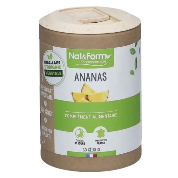 Nat&Form Écoresponsable ananas Bio 60 gélules