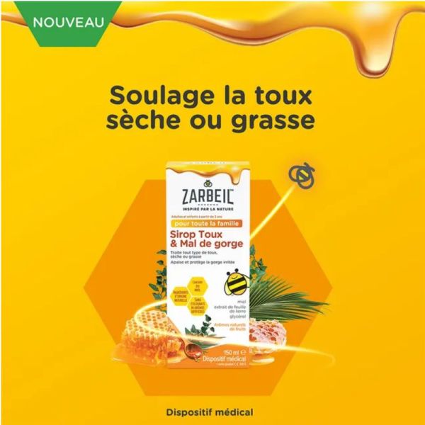 Zarbeil Toux et mal de gorge famille 150ml