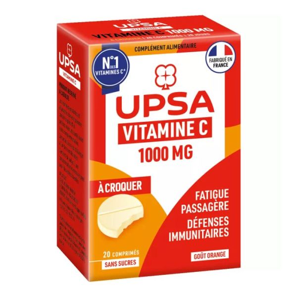 UPSA Vitamine C 1000mg 20 comprimés à croquer