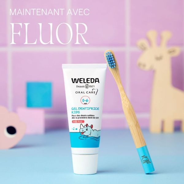 Weleda gel dentifrice kids 0-6 ans avec fluor 2 x 50ml