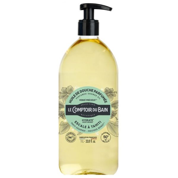 Le Comptoir du Bain huile de douche parfumée Escale à Tahiti 1litre