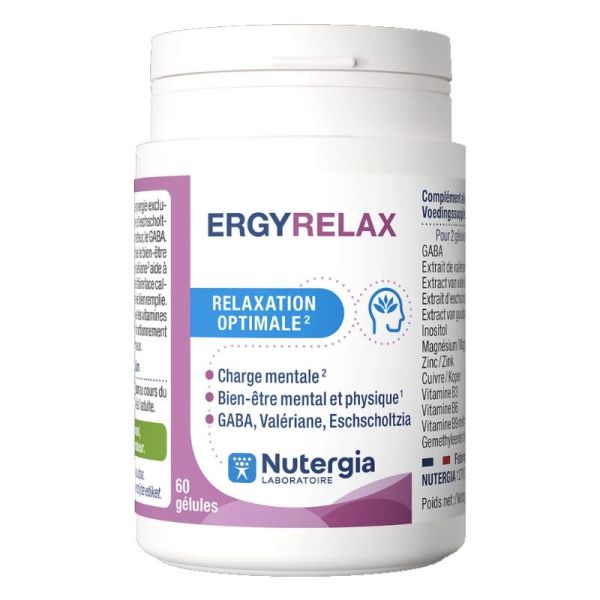 Nutergia Ergyrelax relaxation optimale 60 gélules