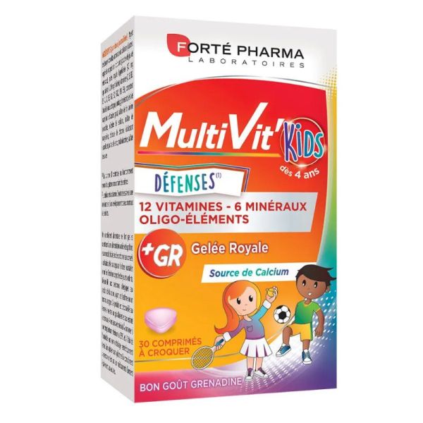 Forté Pharma MultiVit'Kids Défenses 30 Comprimés à Croquer