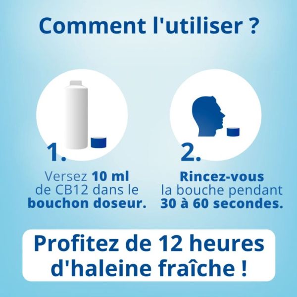 CB12 12 Heures bain de bouche Lot de 2 x 250ml