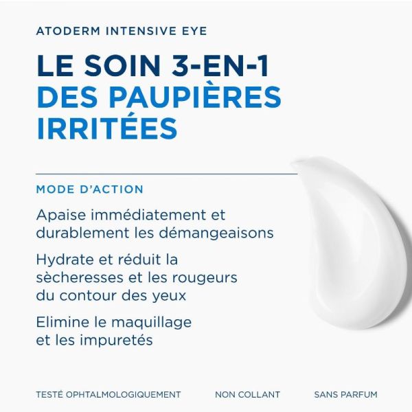 Bioderma Atoderm Intensive Eye soin anti irritations 3 en1 100ml