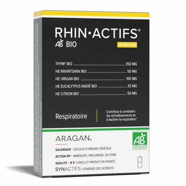 Aragan Synactifs Rhin Actifs Bio respiratoire 10 gélules