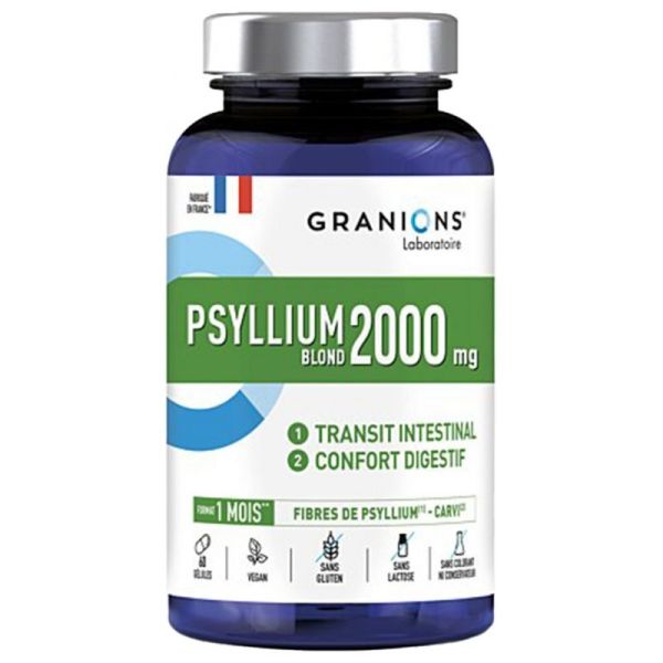Granions Psyllium Blond 2000 mg 60 Gélules