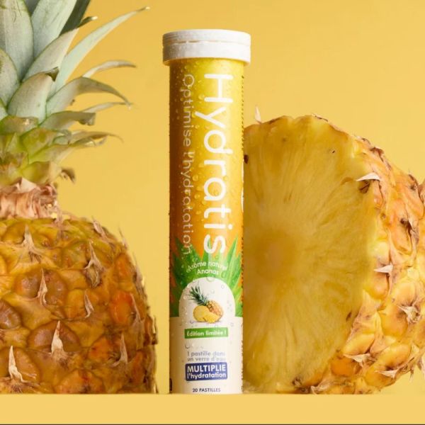 Hydratis arôme ananas 20 pastilles effervescentes