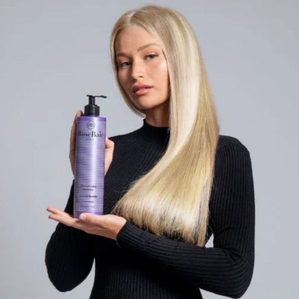 Rosebaie Shampoing Lumière anti-reflets pour cheveux blonds & blancs 500ml