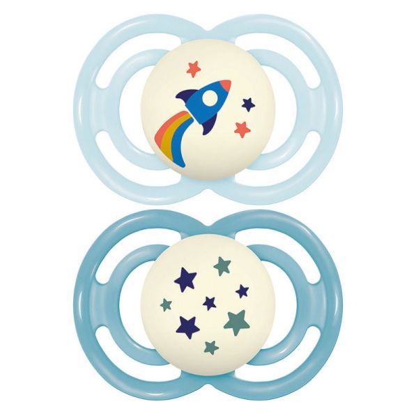 MAM 2 Sucettes Perfect Nuit Tendance 18 Mois et +