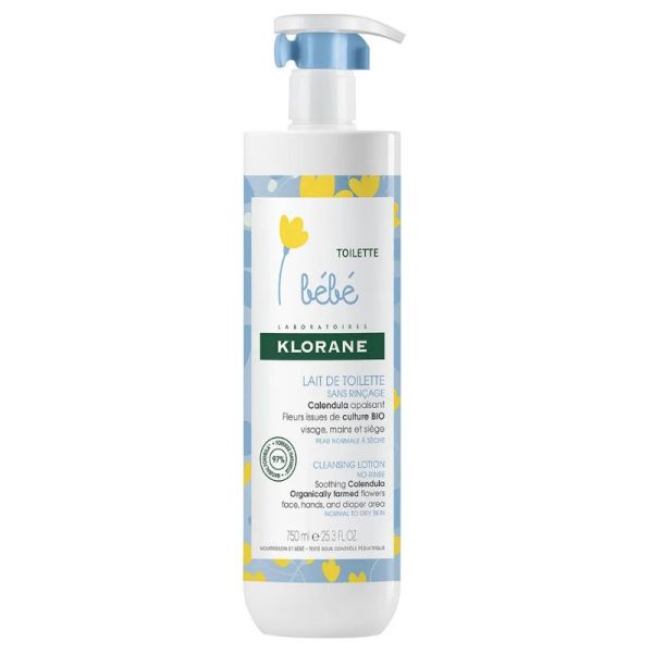 Klorane lait de toilette sans rincage 750ml