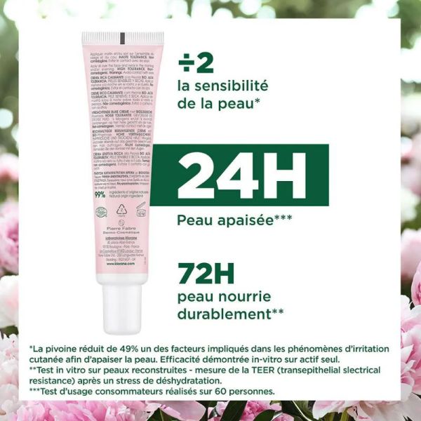 Klorane Pivoine crème apaisante riche 40ml