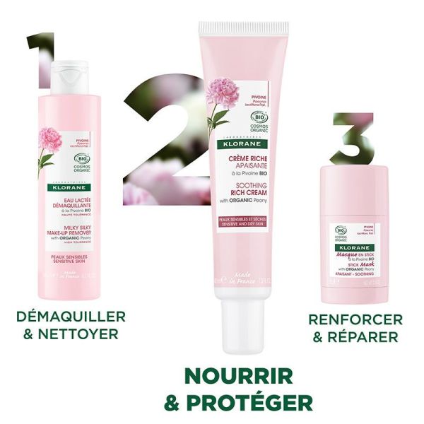 Klorane Pivoine crème apaisante riche 40ml