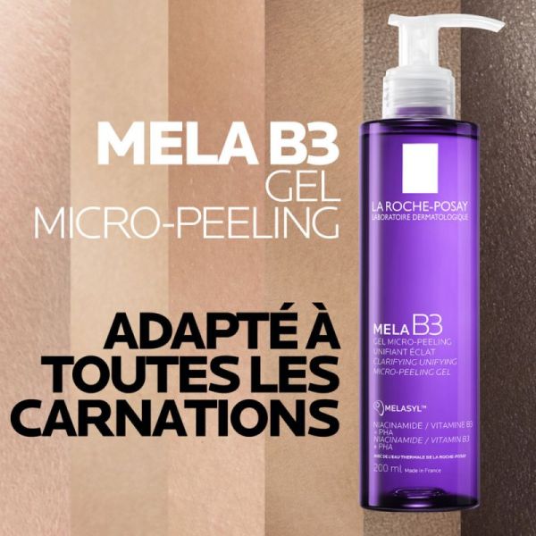 Roche Posay Mela B3 gel micro-peeling unifiant éclat 200ml