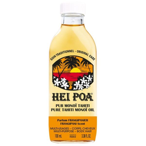 Hei Poa Pur Monoï Tahiti Parfum Frangipanier 100ml