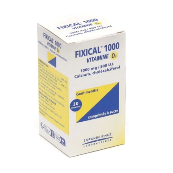 Fixical 1000 Vitamine D3 1000 mg/800 UI 30 comprimés