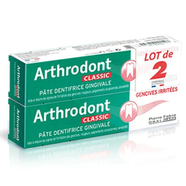 Arthrodont Classic dentifrice gencives irritées 2x75ml